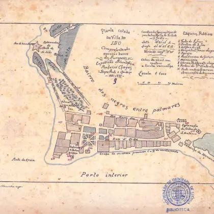 08 Historical Map Planta cotada da Villa do Ibo 1884 1885